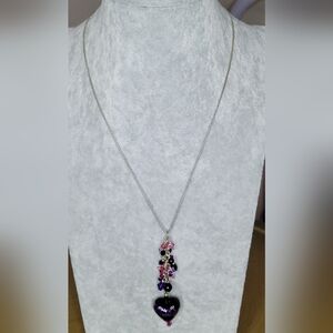 Sterling Silver Swarovski Crystal Heart Necklace